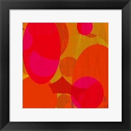 Framed Warm Ellipses I Print