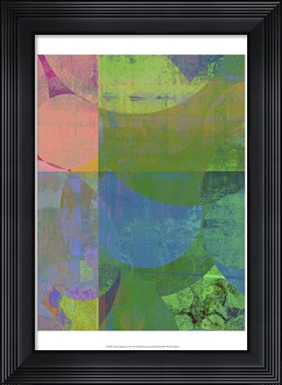 Framed Pastel Quadrants I Print
