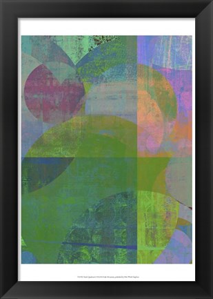 Framed Pastel Quadrants II Print