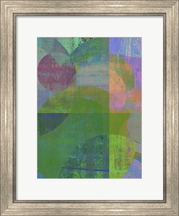 Framed Pastel Quadrants II Print