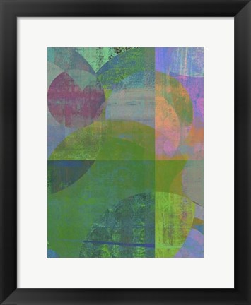 Framed Pastel Quadrants II Print