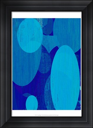 Framed Ocean Ellipses I Print