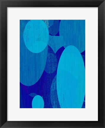 Framed Ocean Ellipses I Print