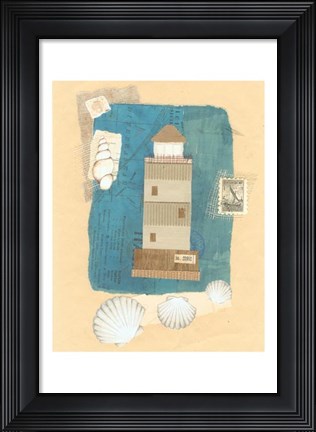 Framed Coastal Collage II Print