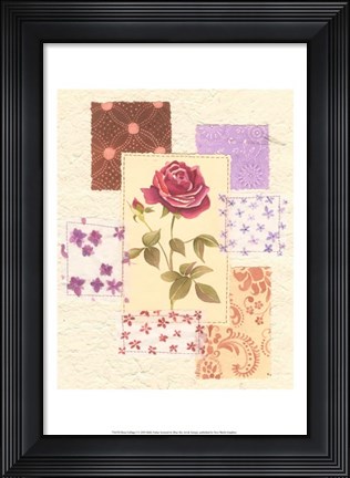 Framed Rose Collage I Print