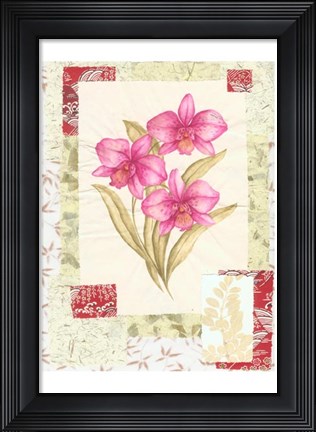 Framed Magenta Flower Studies I Print