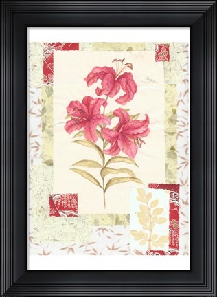 Framed Magenta Flower Studies II Print