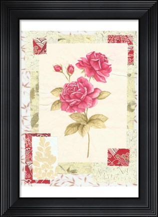 Framed Magenta Flower Studies III Print