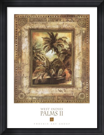 Framed West Indies Palms II Print