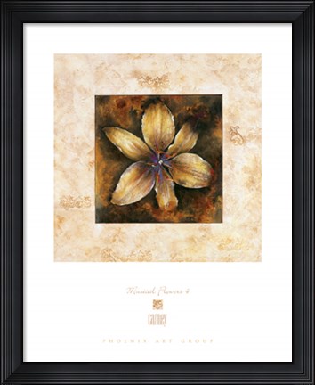 Framed Musical Flowers IV Print