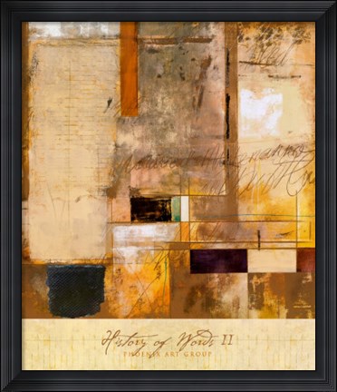 Framed History of Words II Print