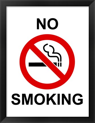 Framed No Smoking - sign Print