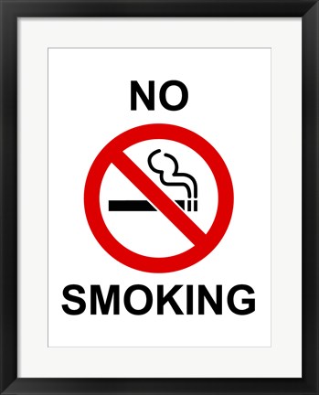 Framed No Smoking - sign Print