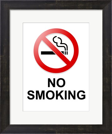 Framed No Smoking Print