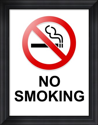 Framed No Smoking Print