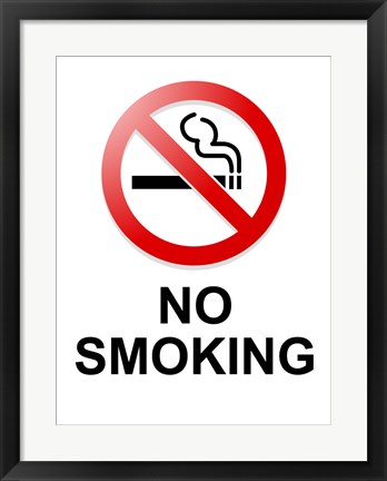 Framed No Smoking Print