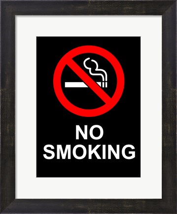 Framed No Smoking - Black Print