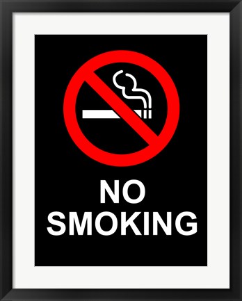 Framed No Smoking - Black Print