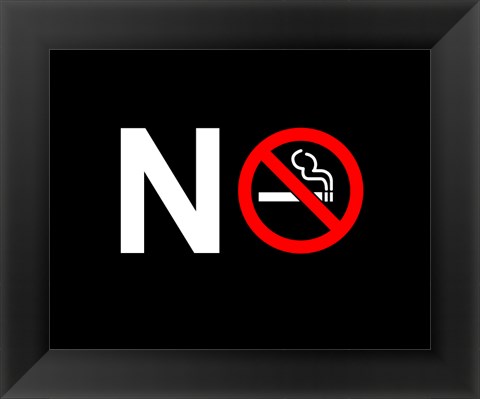 Framed No Smoking - NO SIGN (Small) Print