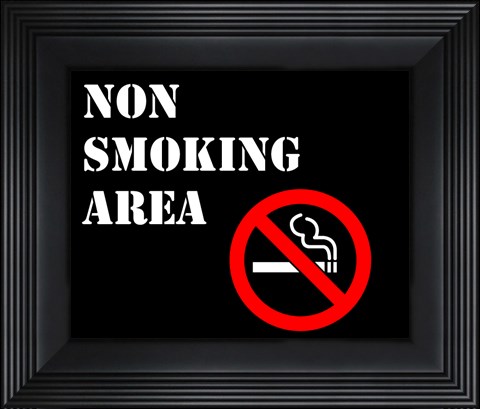 Framed Non Smoking Area Print