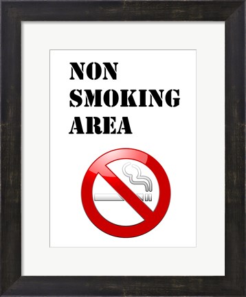 Framed Non Smoking Area Print