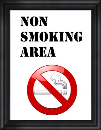 Framed Non Smoking Area Print