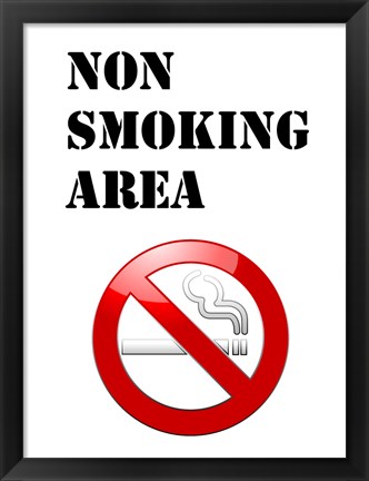 Framed Non Smoking Area Print