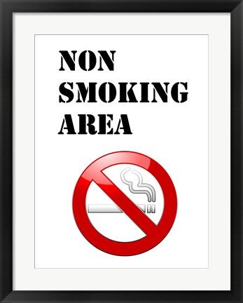 Framed Non Smoking Area Print