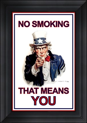 Framed NO Smoking - That Means YOU Print