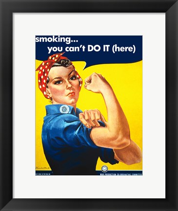 Framed Smoking - You Cant Do It Print