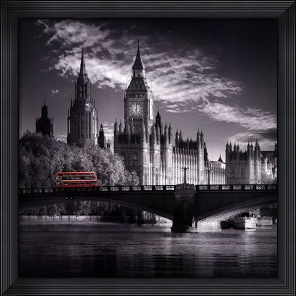 Framed London Bus IV Print