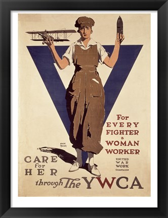 Framed For Every Fighter a Woman Worker YWCA Print