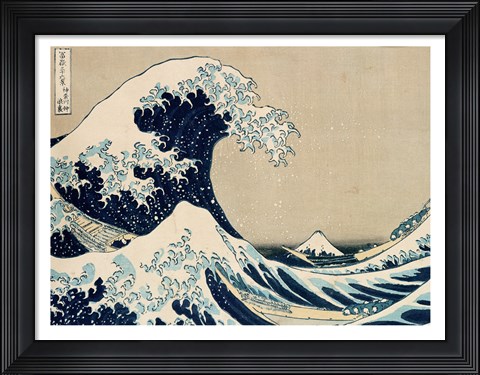 Framed Great Wave of Kanagawa Print