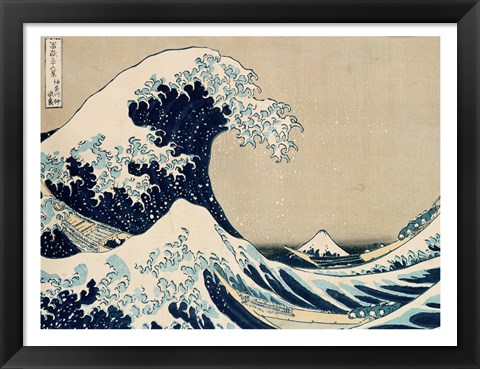 Framed Great Wave of Kanagawa Print