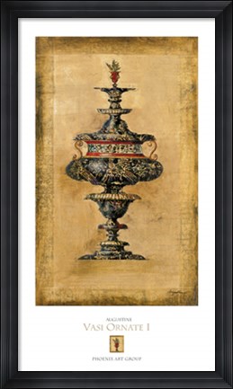 Framed Vasi Ornate I Print