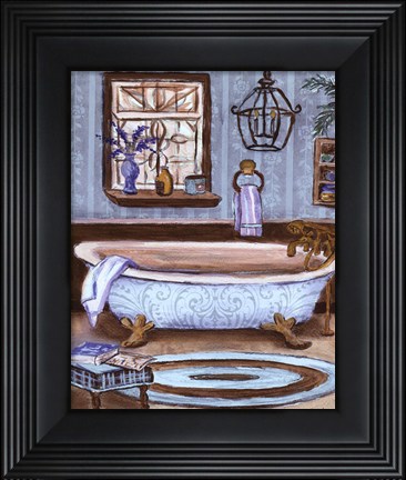 Framed Tranquil Tub I - mini Print