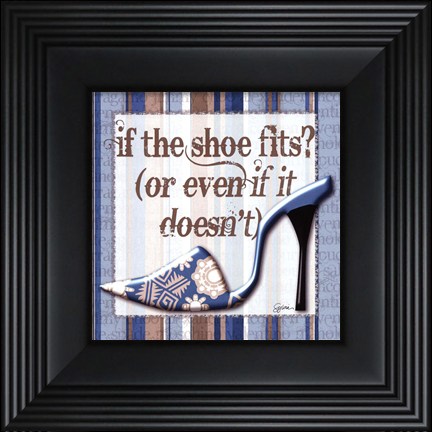 Framed Girly Shoe II - petite Print
