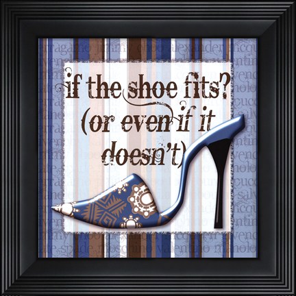 Framed Girly Shoe II Print
