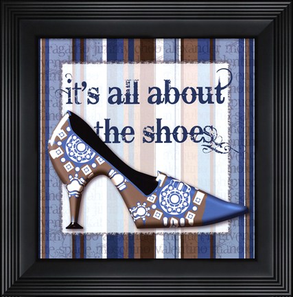 Framed Girly Shoe I Print