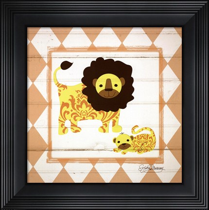 Framed Lions Print