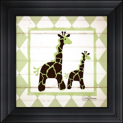 Framed Giraffes Print