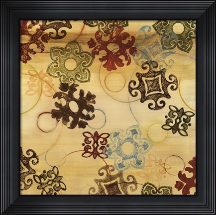 Framed Cheerful Greeting Square II Print