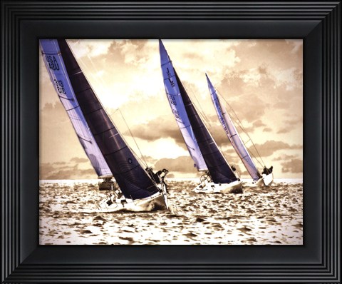 Framed Racing Waters II - mini Print