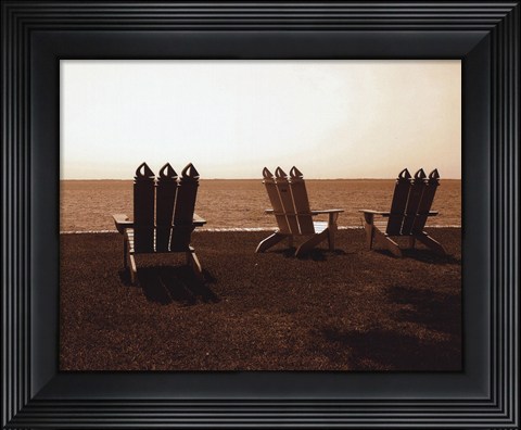 Framed Adirondack Chairs II - mini Print