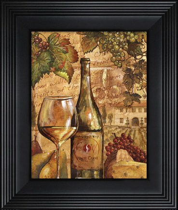 Framed Wine Collage II - mini Print