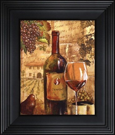 Framed Wine Collage I - mini Print