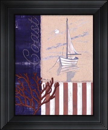 Framed American Coastal I Print