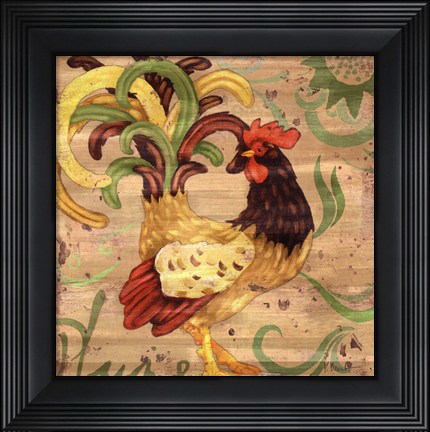Framed Royale Rooster III Print