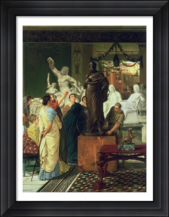 Framed Dealer in Statues Print