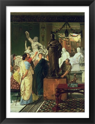 Framed Dealer in Statues Print